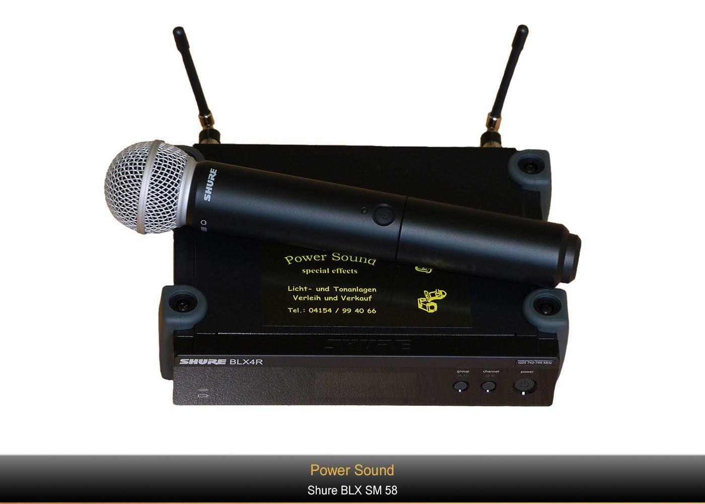 Shure Funkmikrofon BLX SM 58 mieten in Trittau – Miettechnik
