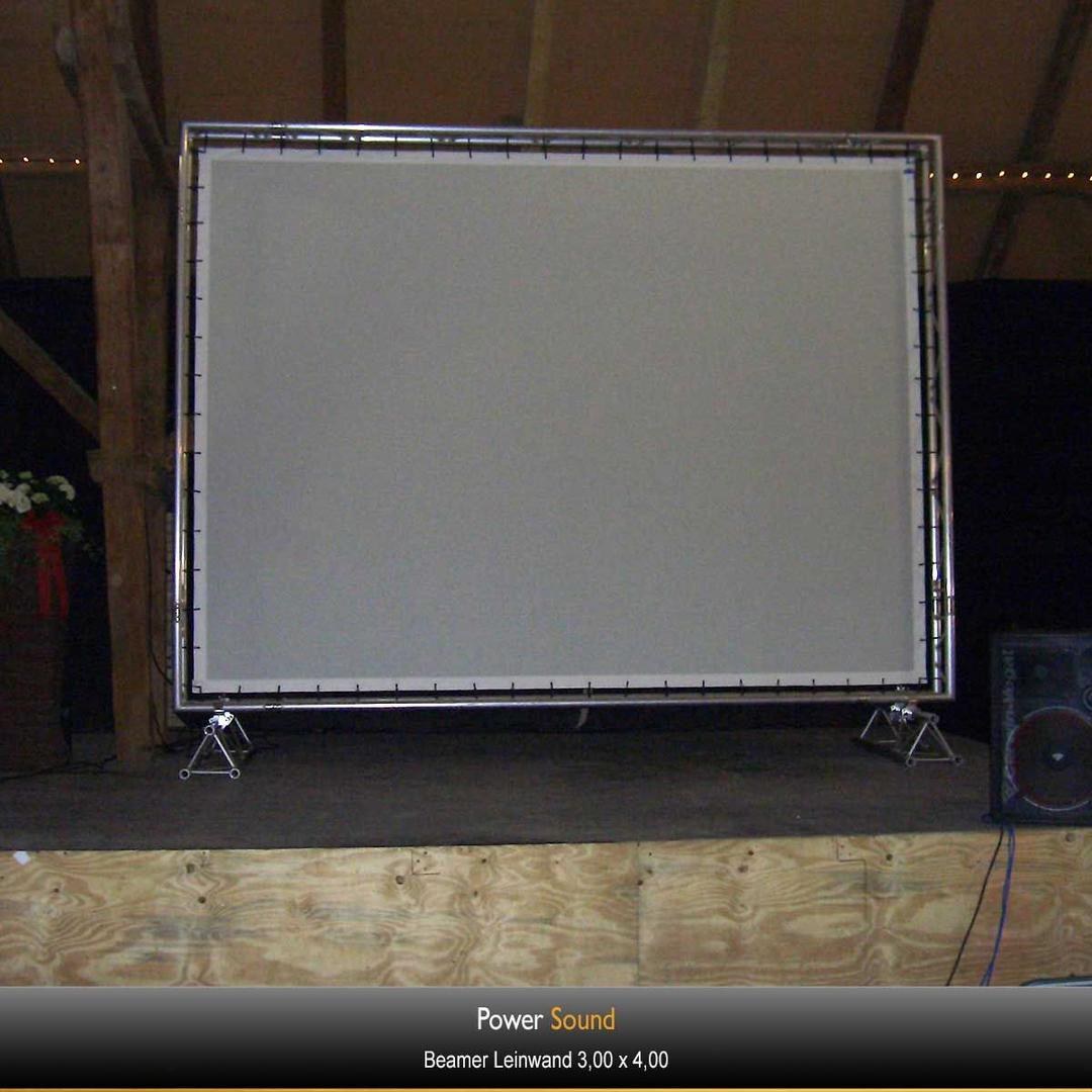 Beamer Leinwand 3.00m x 4.00m mieten in Trittau – Miettechnik
