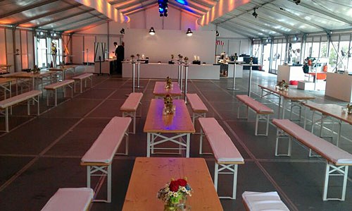 Biertischgarnitur - Füße weiß mieten in Bergkirchen – Eventmöbel