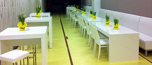 Sitztisch Dinnertisch White Mansion mieten in Bergkirchen – Eventmöbel
