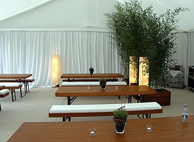 Biertischgarnitur Teak mieten in Bergkirchen – Eventmöbel – 2