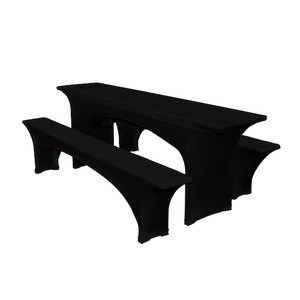 Biergarnitur Husse Stretch Schwarz mieten