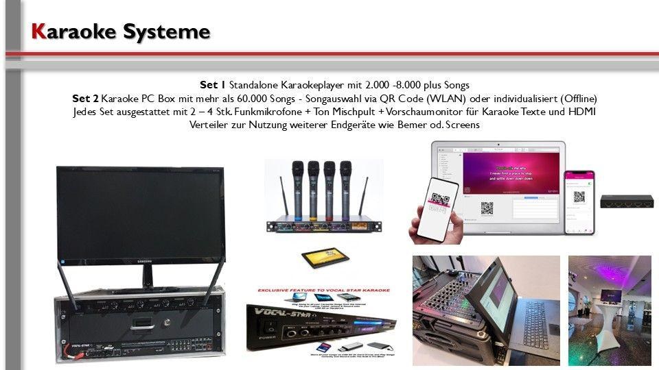 Set / Karaoke ab 2.000 - 84.000 internationale und deutsche Titel / Karaoke Verleih