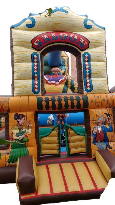 Hüpfburg Western City mieten in Böblingen – kompakt & wendig – 2