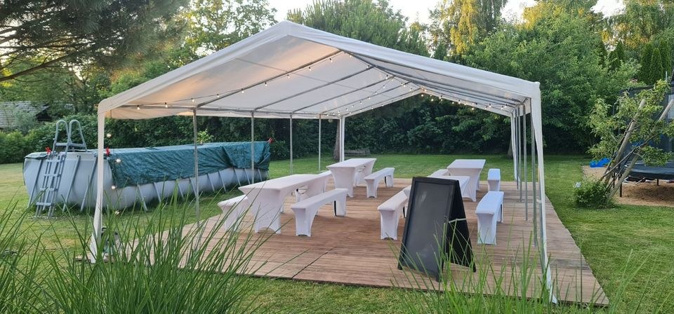 Professionelles Festzelt 5m x 10m N Partyzelt mieten bei Alex Events