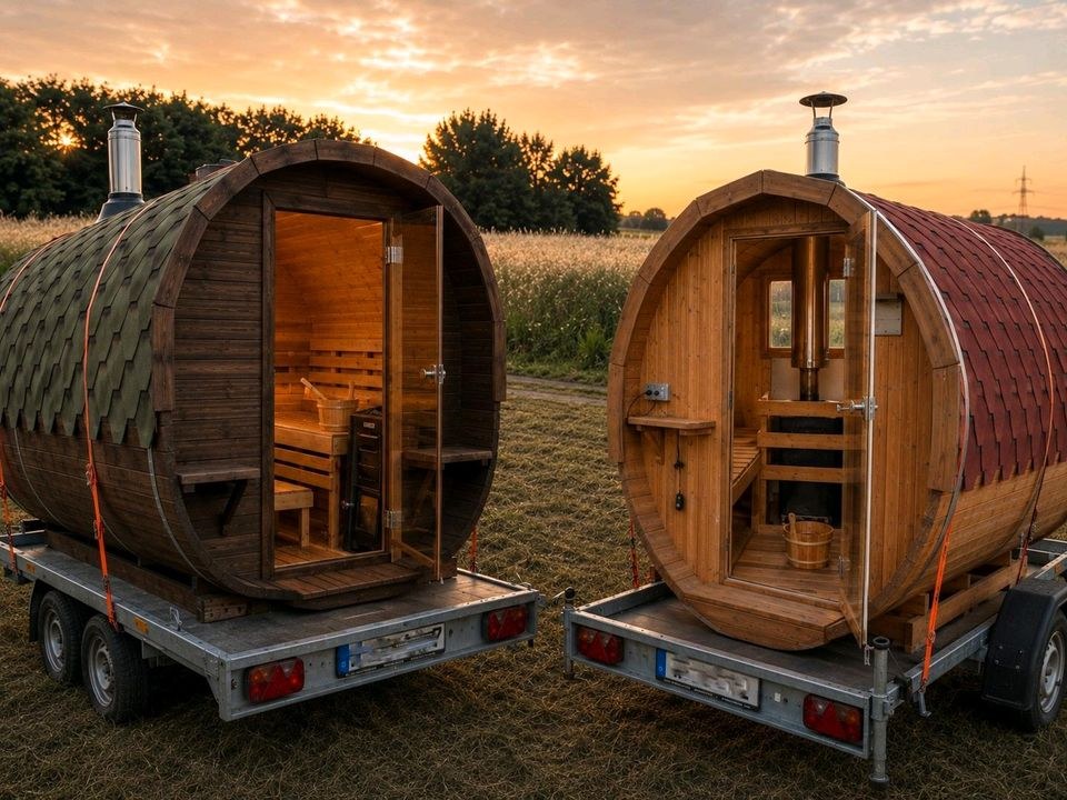 Mobile Fasssauna Sauna Eisfass Holz Banja mieten in Darmstadt – 2