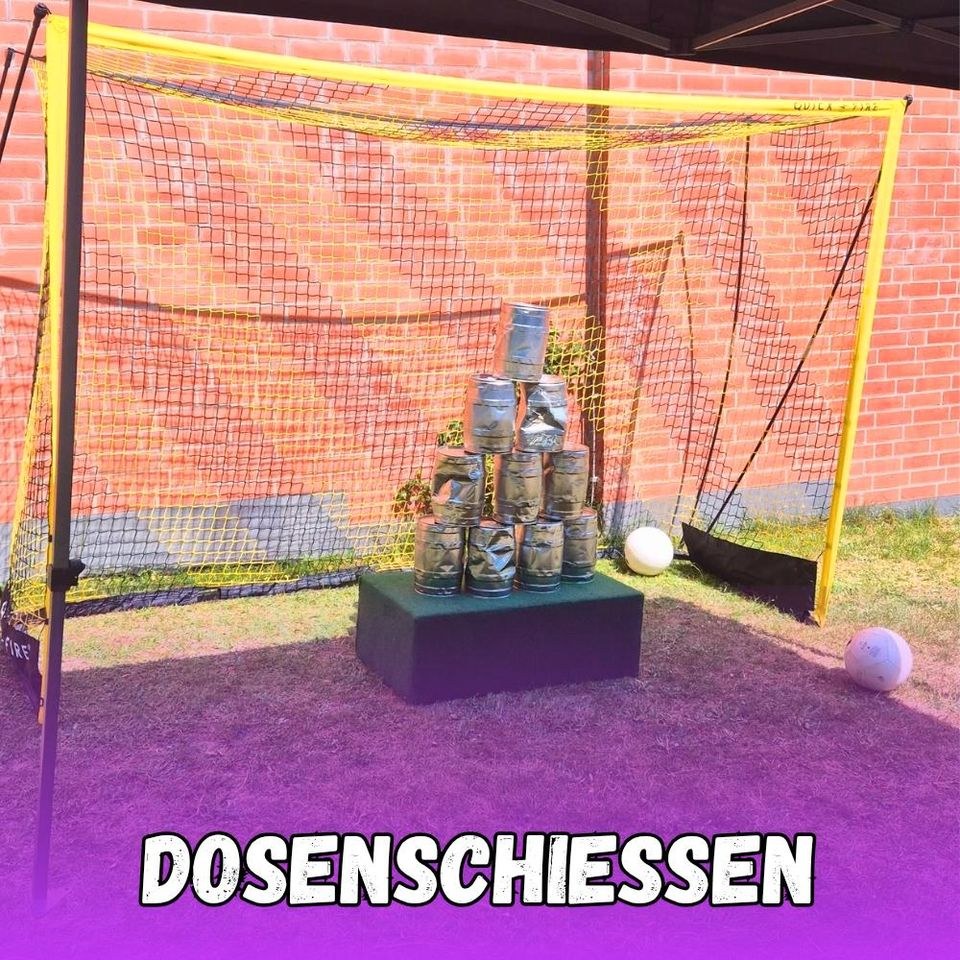 XXL Fußball Dosenschießen Dosen schießen statt werfen mieten in Deutsch Evern – 2