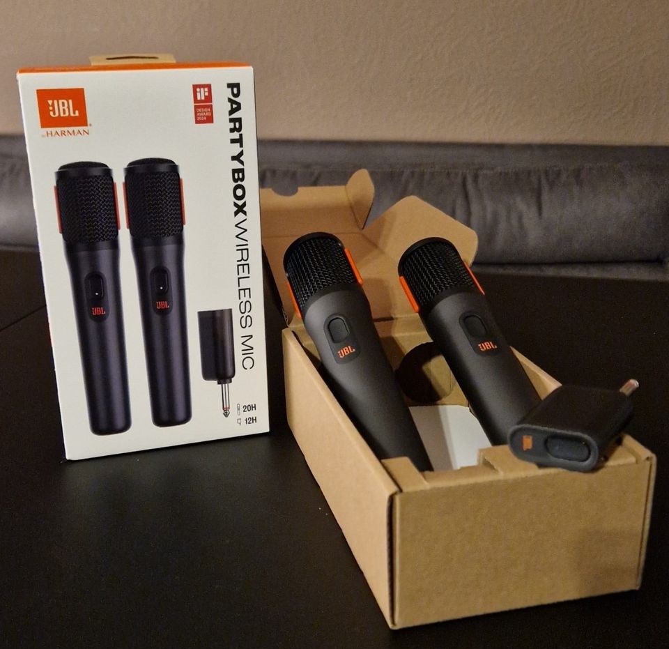 JBL wireless Mikrofone im 2er Set Partybox Mic mieten in Deutsch Evern – 3