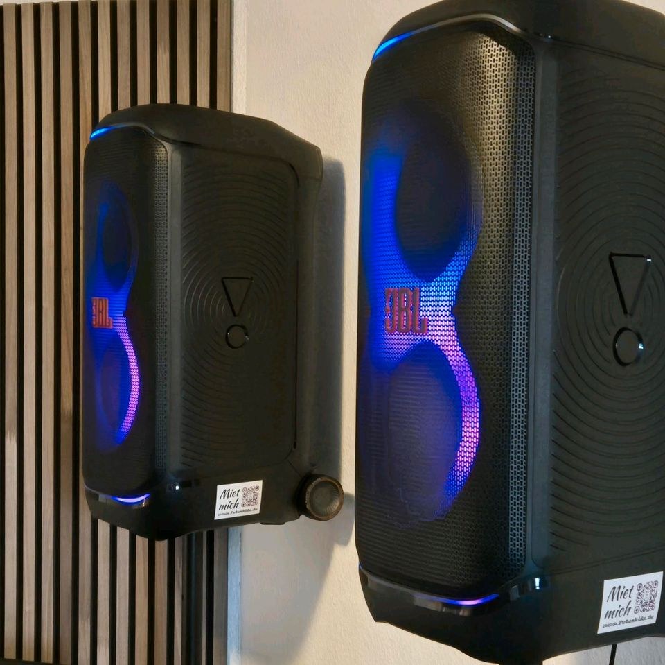 JBL PartyBox 320 SET mit Stativen Boxenständer + Boxen mieten in Deutsch Evern – 3