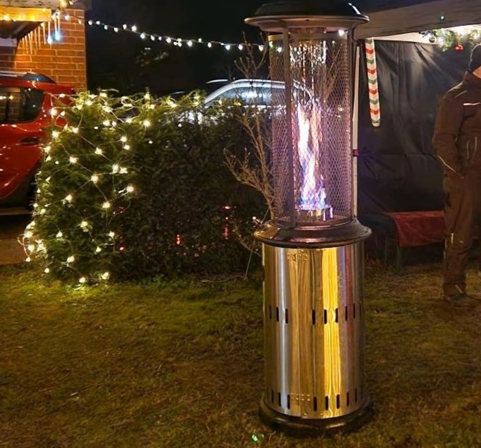Terrassenfeuer Gas Heizstrahler Feuersäule mieten in Deutsch Evern – 3