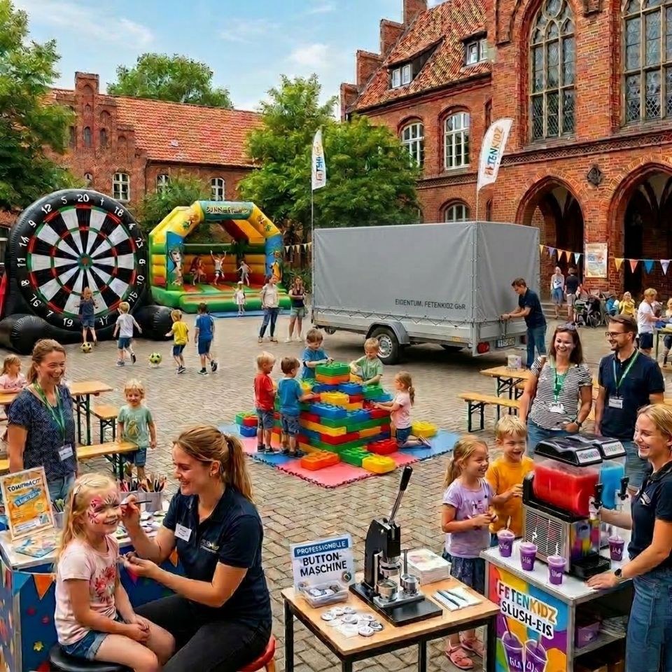 Spielmobil Lüneburg XXL-Spiele Dart & Action für Kids mieten in Deutsch Evern