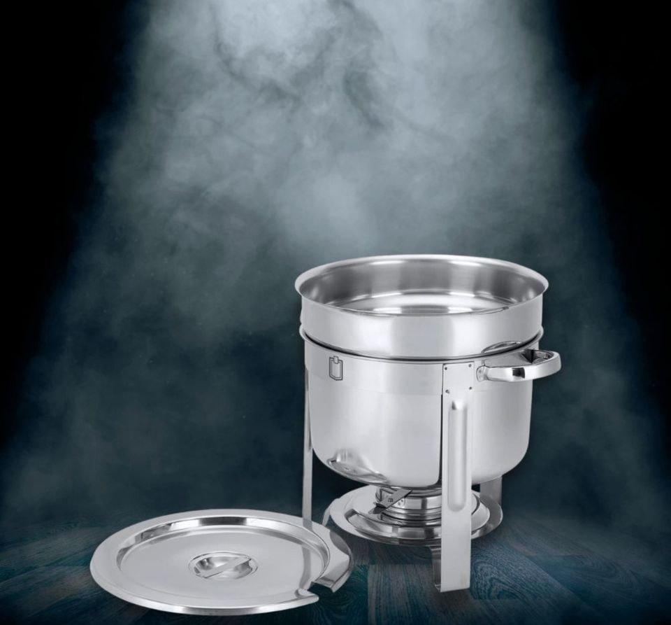Suppenwärmer Chafing Dish mit Brennpaste mieten in Deutsch Evern