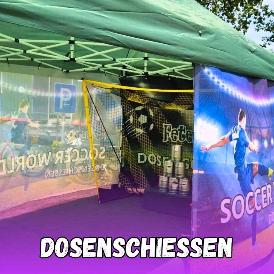 XXL Fußball Dosenschießen Dosen schießen statt werfen mieten in Deutsch Evern – 3