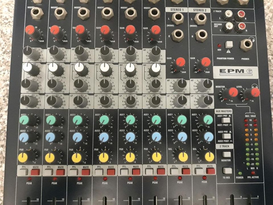 MIETE | Live-Mischpult |Soundcraft EPM | 6 Mono + 2 Stereo-Kanäle – 3