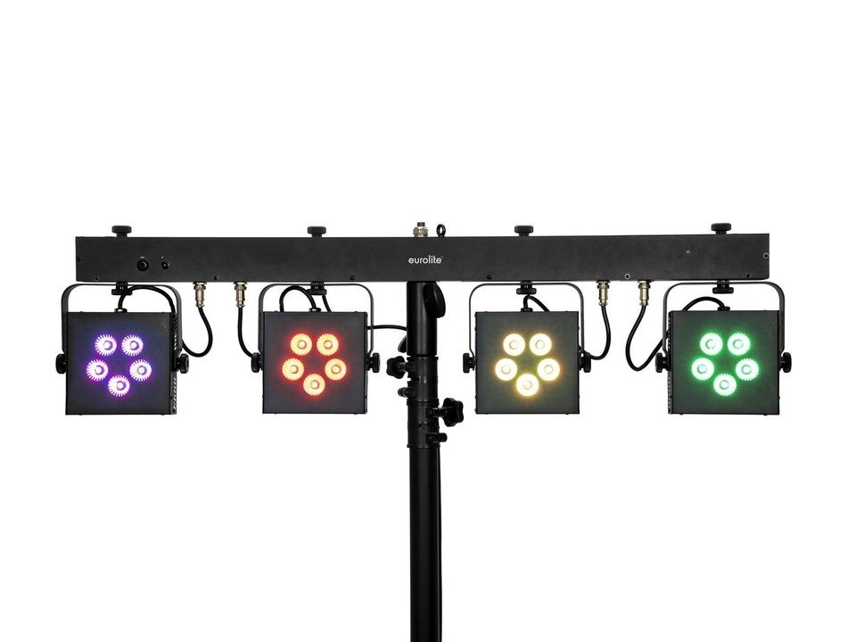 MIETE | LED Lichtanlage mit 4 Scheinwerfern und Stativ - für Hochzeit, Party, Bühne, DJ... – 2