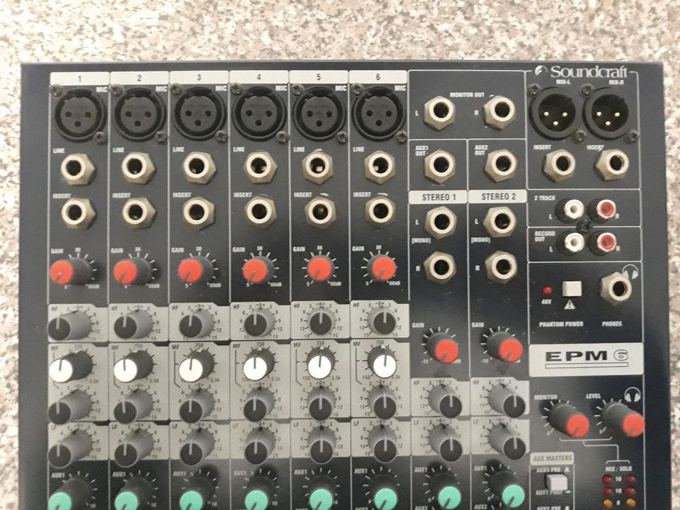 MIETE | Live-Mischpult |Soundcraft EPM | 6 Mono + 2 Stereo-Kanäle – 2