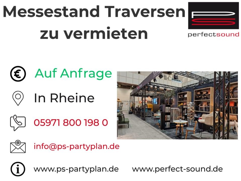 Traversen Messestand flexibel mieten bei perfect sound