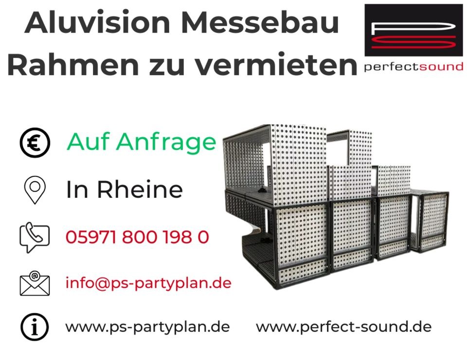 Aluvision Messesystem flexibel aufbaubar mieten in Rheine