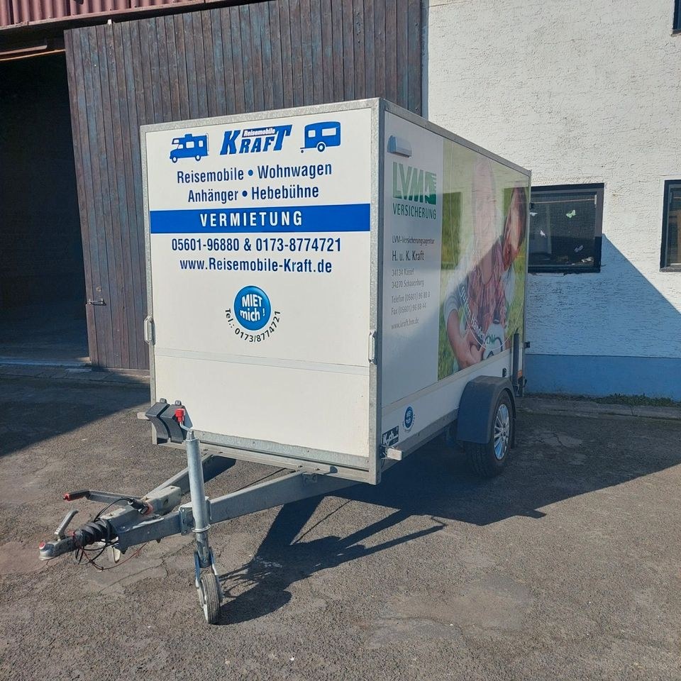 Koffer Anhänger 100 km zul mieten bei Reisemobile Kraft