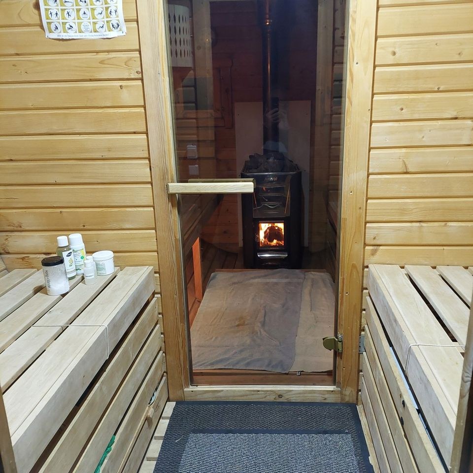 Sauna Fasssauna XXL Vorraum mieten bei Reisemobile Kraft – das Besondere – 2