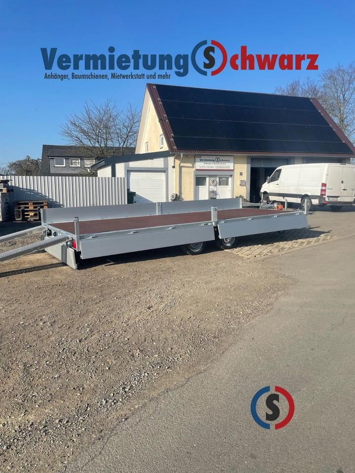 Baumaschinentransporter 3,5 To Anhänger mieten bei Vermietung Schwarz – 4