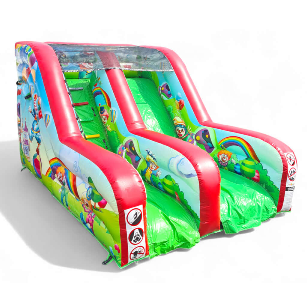 Rutsche Clown mieten 5,5x4m - Bunte Abenteuer