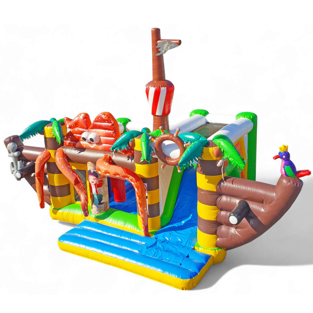 Multiplay Hüpfburg Pirat mieten 5,6×5,3m - Abenteuer für Seeräuber