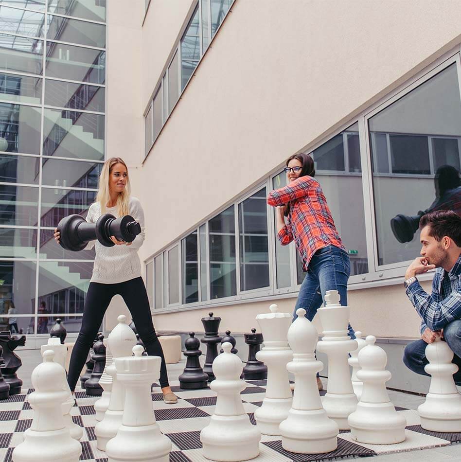 Riesenschach mieten XL Schach spiel
