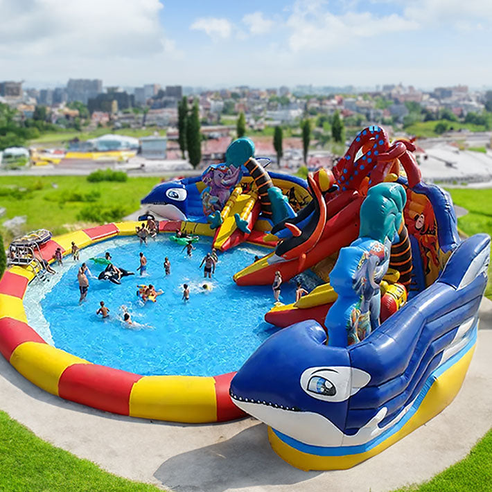 Hüpfburg Wasserspielwelt Water-Park mieten