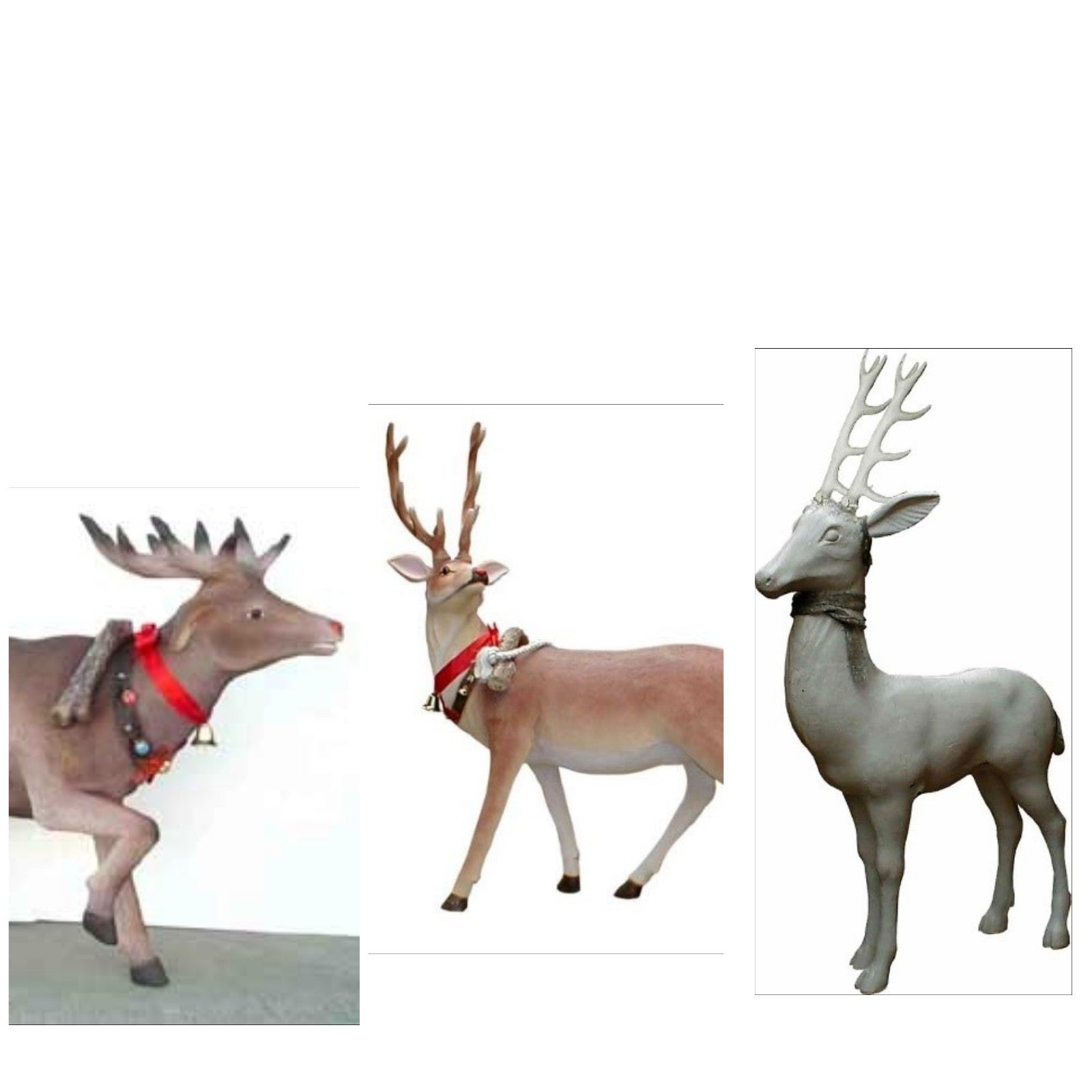 Rentier-Figur mieten – lebensgroß bis ca. 160 cm, Weihnachts-Deko, outdoor
