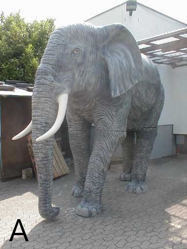 Elefanten-Figur mieten – lebensgroß bis ca. 350 cm Höhe, Afrika-/Savanne-Deko – 2