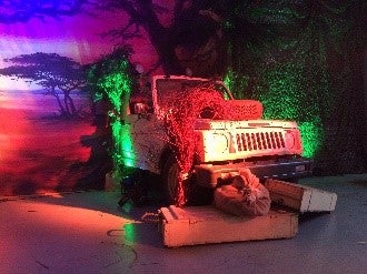 Safari-Jeep mieten - originales halbes Auto für Afrika- & Dschungel-Deko – 4