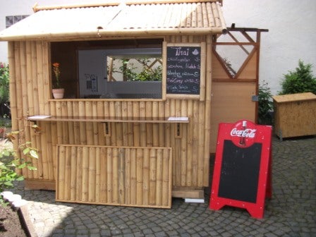 Bambushütte mieten – Bambus-Bar & Imbissbude, freistehend, 10-teilig