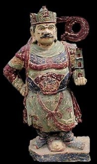 Chinesische Kaiser-Figur mieten – Asien-Deko 200 cm mit antiker Patina