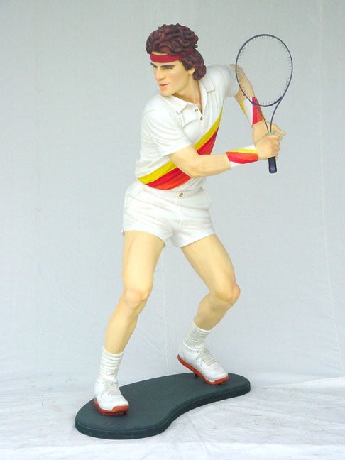 Tennisspieler Figur mieten – lebensgroß ca. 180 cm, Tennis & Sport Deko