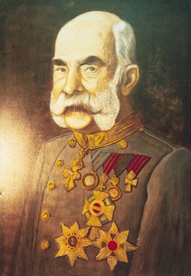 Kaiser-Franz-Kulisse mieten - Österreich Portrait, handgemalt auf Paneele – 2