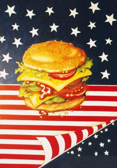 Burger-Kulisse mieten – handgemaltes 50er-Jahre USA-Bühnenbild 200 cm – 2
