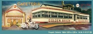 Amerika-Kulisse "Golden Arrow" mieten – USA-Nachtleben 50er/60er, 900 x 300 cm – 3