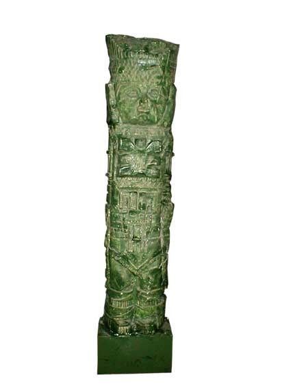 Dschungel-Stelen mieten - Säulen 180-200 cm für Mexiko- & Urwald-Deko – 3