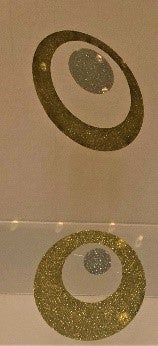 70er-Jahre Disco-Deckenhänger mieten - Studio-54-Deko in Gold, ca. 75 cm – 2