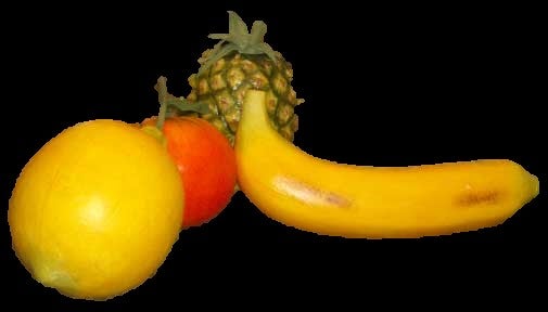 Bananen Deko mieten – künstliche Tropenfrucht ca. 80 cm, vollplastisch – 2
