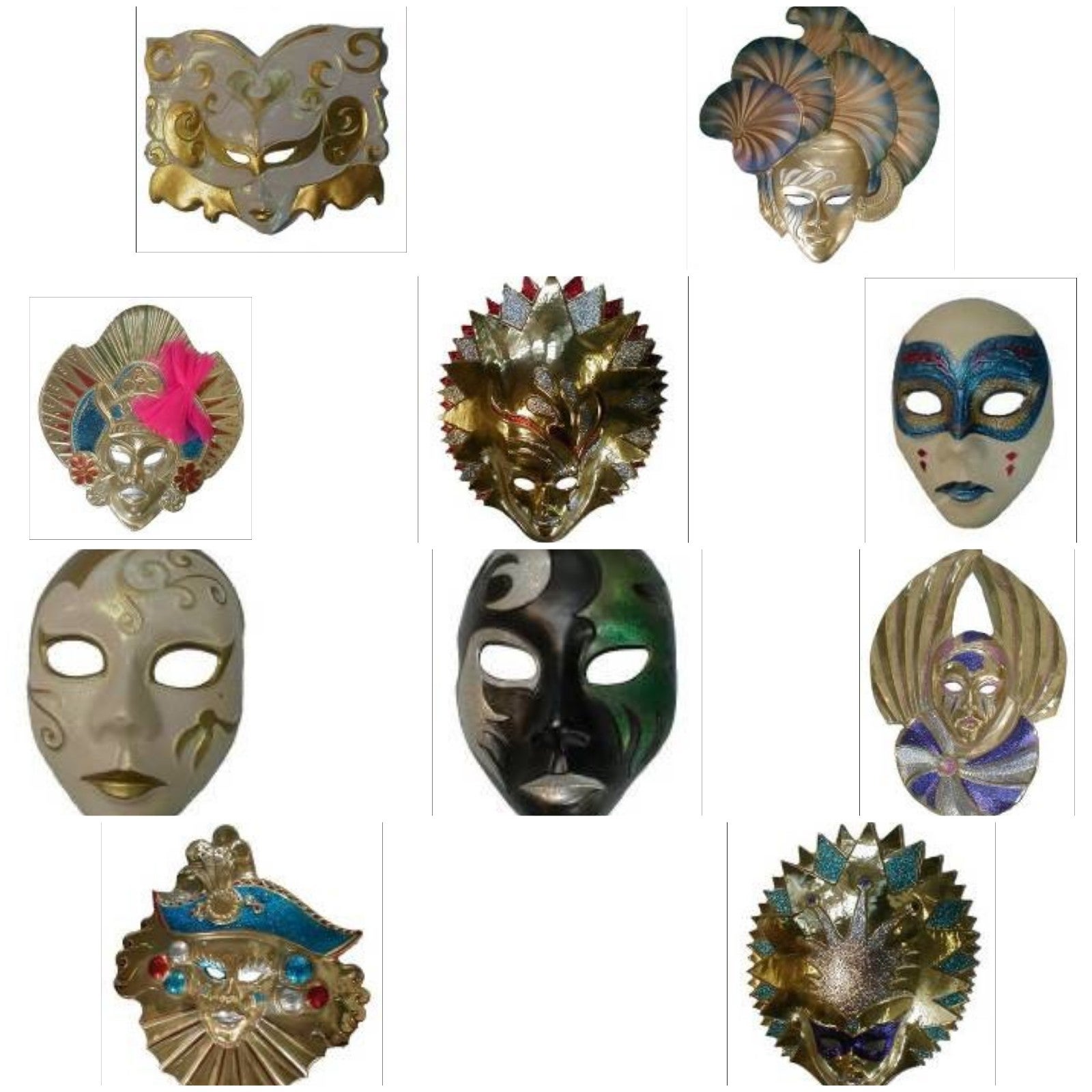 Venezianische Masken mieten - Deko für Maskenball, Karneval & Venedig-Events