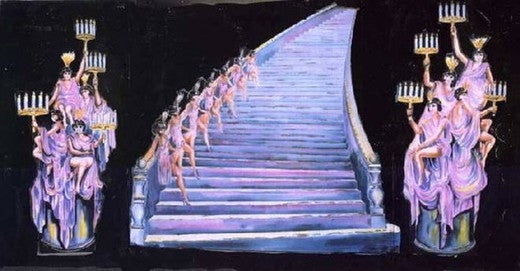 Revue-Treppe-Kulisse mieten – Showgirls, Paris, Theater, 10 x 4,5 m – 2