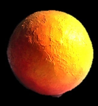 Planet Sonne Figur mieten – vollplastisch ca. 80 cm Ø, Weltraum & Space Deko