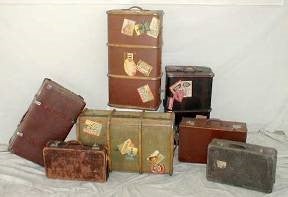 Reisekoffer mieten – ca. 50 originale Vintage-Koffer, Nostalgie-Deko