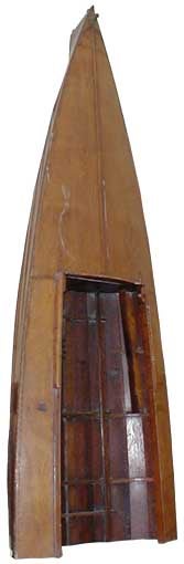 Ruderboot mieten ca. 320 cm - Holz-Deko-Boot, wahlweise mit Steuerrad & Paddel – 2