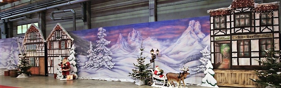Weihnachtsdorf Dekoration mieten - Märchenstadt Komplett-Inszenierung