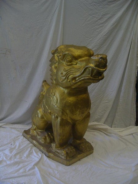 Tempelwächter-Figur mieten – Drachenhunde ca. 150 cm, Asien-Deko mit Wasserdüse – 2