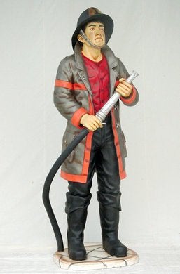 Feuerwehrmann Figur mieten – lebensgroß 190 cm, Feuerwehr Event-Deko – 2