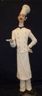 Französischer Koch Figur mieten – lebensgroß 175 cm, Restaurant & Frankreich Deko – 2